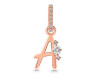 Cubic Zirconia Alphabet A Pendant CUZ-RDA-27.