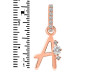 Cubic Zirconia Alphabet A Pendant CUZ-RDA-27.