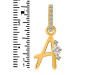Cubic Zirconia Alphabet A Pendant CUZ-RDA-27.