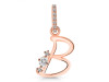 Cubic Zirconia Alphabet B Pendant CUZ-RDA-28.