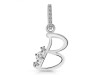 Cubic Zirconia Alphabet B Pendant CUZ-RDA-28.