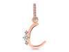 Cubic Zirconia Alphabet C Pendant CUZ-RDA-29.