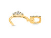 Cubic Zirconia Alphabet C Pendant CUZ-RDA-29.