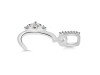Cubic Zirconia Alphabet C Pendant CUZ-RDA-29.