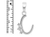 Cubic Zirconia Alphabet C Pendant CUZ-RDA-3.