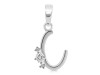 Cubic Zirconia Alphabet C Pendant CUZ-RDA-3.