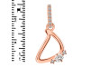 Cubic Zirconia Alphabet D Pendant CUZ-RDA-30.