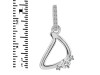 Cubic Zirconia Alphabet D Pendant CUZ-RDA-30.