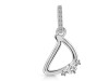 Cubic Zirconia Alphabet D Pendant CUZ-RDA-30.