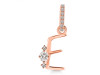 Cubic Zirconia Alphabet E Pendant CUZ-RDA-31.