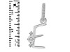 Cubic Zirconia Alphabet E Pendant CUZ-RDA-31.
