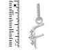 Cubic Zirconia Alphabet F Pendant CUZ-RDA-32.