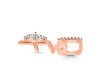 Cubic Zirconia Alphabet F Pendant CUZ-RDA-32.