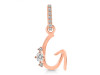 Cubic Zirconia Alphabet G Pendant CUZ-RDA-33.