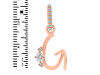 Cubic Zirconia Alphabet G Pendant CUZ-RDA-33.