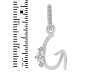 Cubic Zirconia Alphabet G Pendant CUZ-RDA-33.