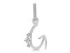 Cubic Zirconia Alphabet G Pendant CUZ-RDA-33.