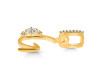 Cubic Zirconia Alphabet G Pendant CUZ-RDA-33.