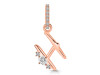 Cubic Zirconia Alphabet H Pendant CUZ-RDA-34.