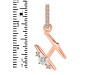 Cubic Zirconia Alphabet H Pendant CUZ-RDA-34.