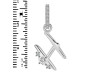 Cubic Zirconia Alphabet H Pendant CUZ-RDA-34.