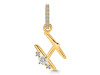 Cubic Zirconia Alphabet H Pendant CUZ-RDA-34.