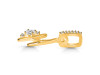 Cubic Zirconia Alphabet H Pendant CUZ-RDA-34.