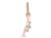 Cubic Zirconia Alphabet I Pendant CUZ-RDA-35.