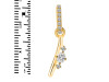Cubic Zirconia Alphabet I Pendant CUZ-RDA-35.