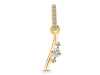 Cubic Zirconia Alphabet I Pendant CUZ-RDA-35.