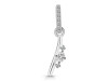 Cubic Zirconia Alphabet I Pendant CUZ-RDA-35.