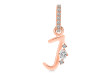 Cubic Zirconia Alphabet J Pendant CUZ-RDA-36.
