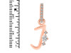 Cubic Zirconia Alphabet J Pendant CUZ-RDA-36.