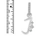 Cubic Zirconia Alphabet J Pendant CUZ-RDA-36.