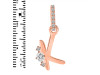 Cubic Zirconia Alphabet K Pendant CUZ-RDA-37.