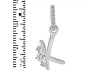 Cubic Zirconia Alphabet K Pendant CUZ-RDA-37.