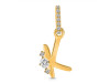 Cubic Zirconia Alphabet K Pendant CUZ-RDA-37.