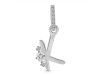 Cubic Zirconia Alphabet K Pendant CUZ-RDA-37.