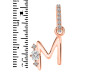 Cubic Zirconia Alphabet M Pendant CUZ-RDA-39.
