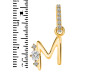 Cubic Zirconia Alphabet M Pendant CUZ-RDA-39.