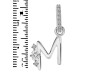 Cubic Zirconia Alphabet M Pendant CUZ-RDA-39.