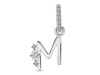 Cubic Zirconia Alphabet M Pendant CUZ-RDA-39.
