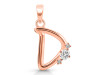 Cubic Zirconia Alphabet D Pendant CUZ-RDA-4.