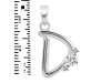 Cubic Zirconia Alphabet D Pendant CUZ-RDA-4.