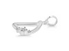 Cubic Zirconia Alphabet D Pendant CUZ-RDA-4.