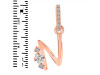 Cubic Zirconia Alphabet N Pendant CUZ-RDA-40.
