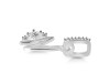 Cubic Zirconia Alphabet N Pendant CUZ-RDA-40.