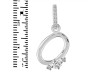 Cubic Zirconia Alphabet O Pendant CUZ-RDA-41.