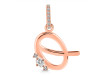 Cubic Zirconia Alphabet Q Pendant CUZ-RDA-43.