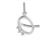Cubic Zirconia Alphabet Q Pendant CUZ-RDA-43.